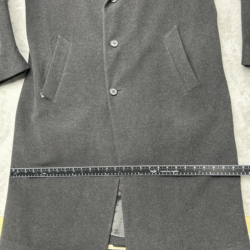 Bill Bass Mens Black Label Long Dress Coat Size 44L Lambswool - READ DESCRIPTION